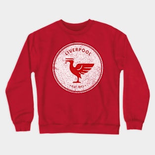 Liverpool Liverbird BIG Vintage Retro RED Crewneck Sweatshirt